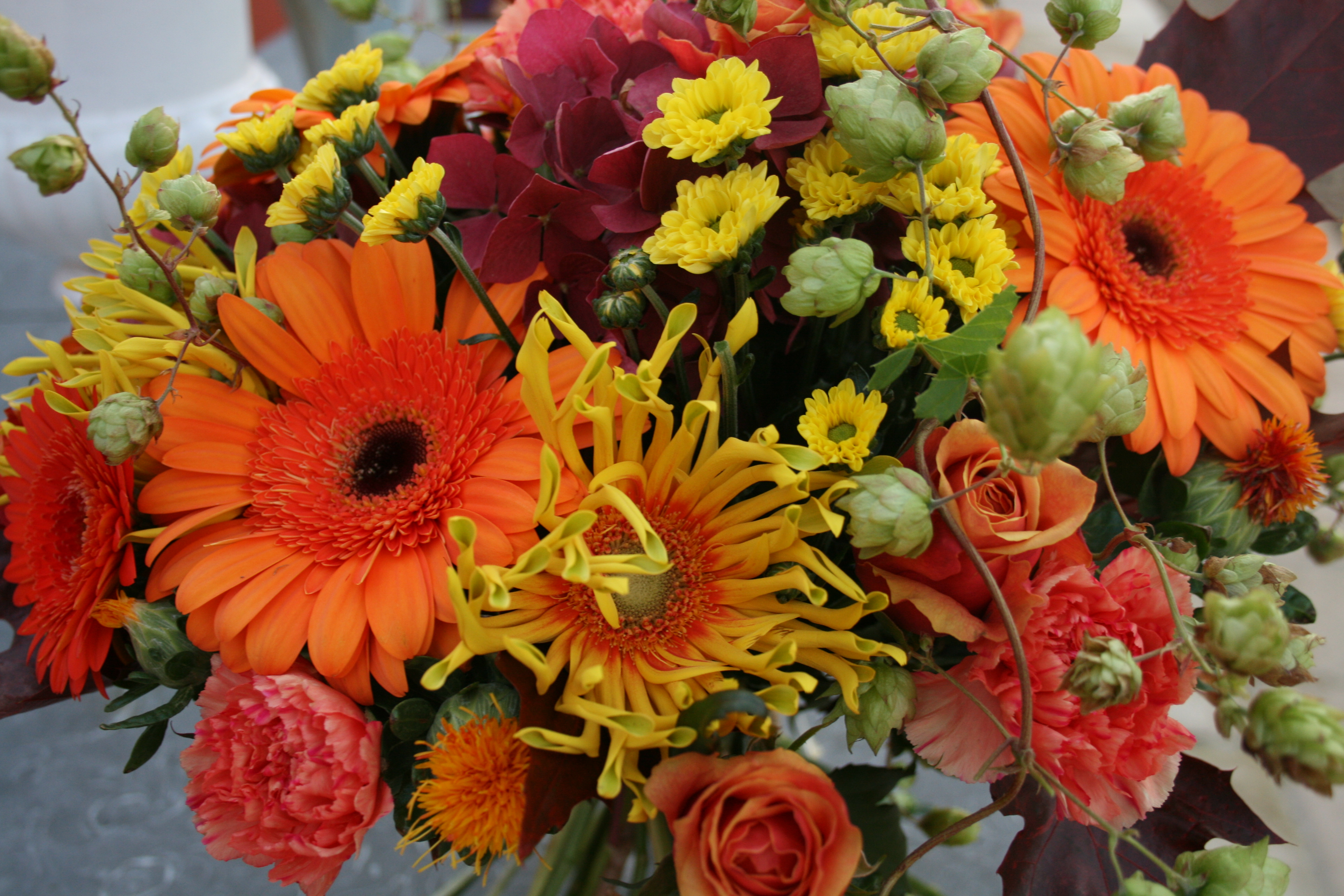 autum flowers for a wedding