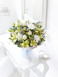 All White Christmas Bouquet