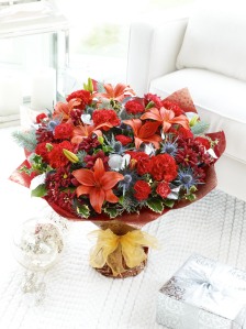 Christmas bouquet in vase