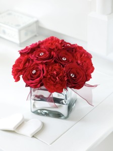 Valentines Arrangement of Roses and Carnations