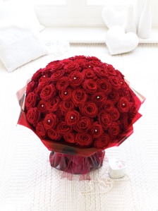 Ultimate 100 Red Roses Hand-Tied Bouquet
