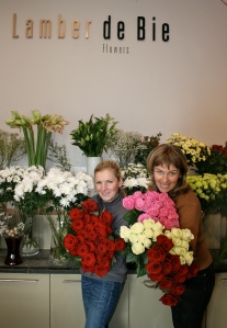 Interflora Florist, Lamber de Bie Flowers getting ready for Valentines Day