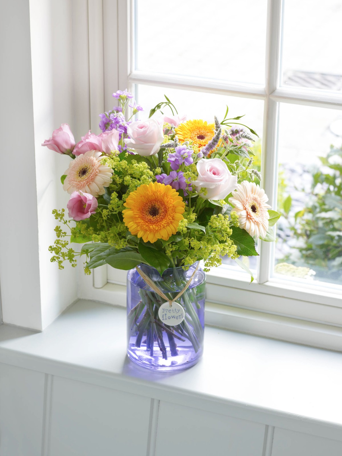 summer country flowers in vase