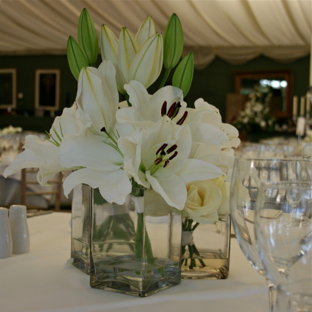White. scented wedding flowers